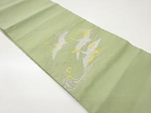 本綴れ金通し群鶴に荒波模様織出し名古屋帯
